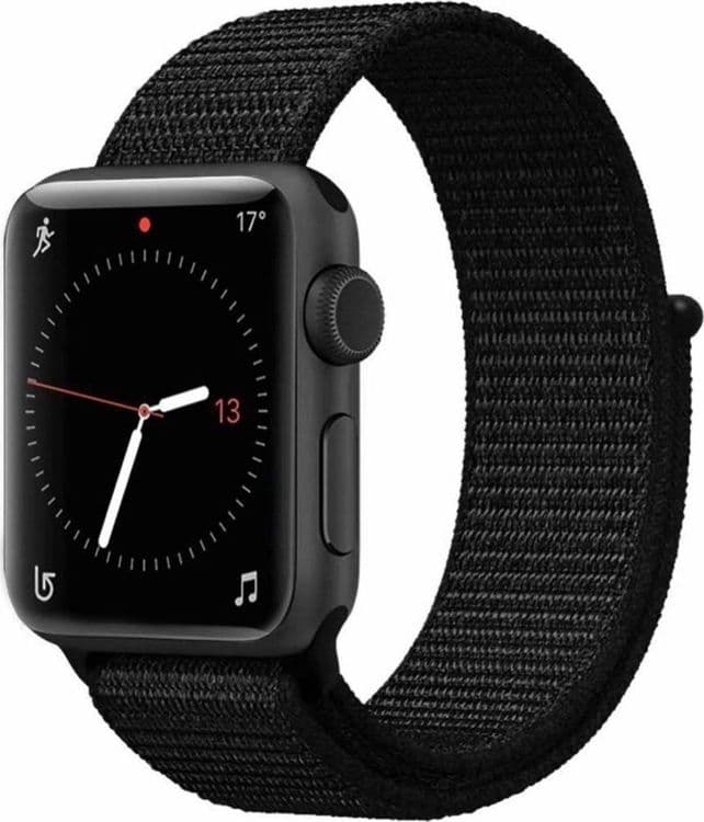 SKU: AKS066 Ремінець Woven Nylon для Apple Watch 38-40 mm Black - Image 1