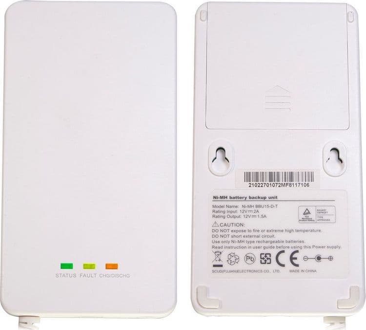 SKU: D0004 Mini UPS SCUD Electronics для роутера, ONU / Зарядний пристрій для акумуляторних батарейок типу AA 4шт (без акумуляторів) BBU15-DT 12В DC 1,5A - Image 1