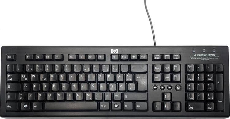 SKU: KL010 Клавіатура дротова HP PR1101U USB Black (ENG) Вживаний - Image 1