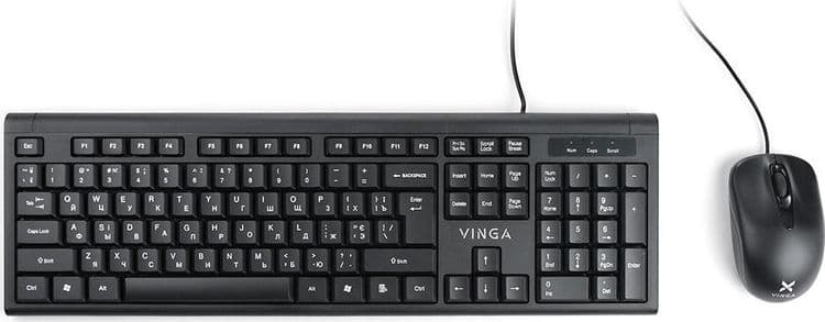 SKU: KM012 Комплект дротовий Vinga KBS-806BK USB Black (ENG / RU / UA) - Image 1