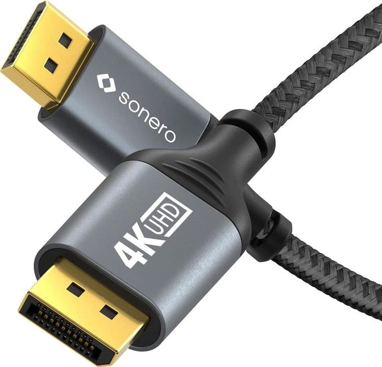 SKU: LPNHE768324606 Кабель мультимедійний Sonero 4K DisplayPort to DisplayPort 1 м Gray - Image 1