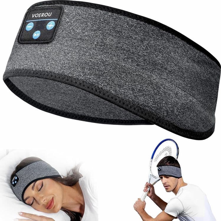 SKU: LPNHE780528458 Навушники для сну Bluetooth V5.2, навушники Voerou з регульованою пов’язкою на голову - Image 1
