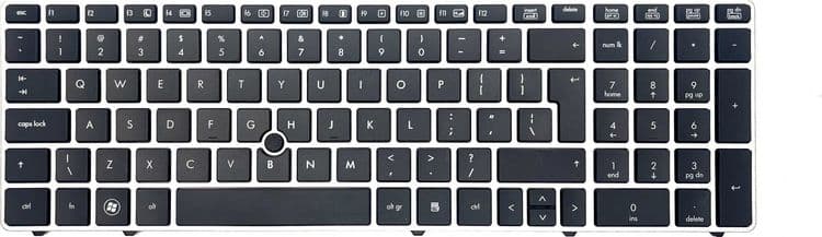 SKU: NKL002 Клавіатура для ноутбука HP EliteBook 8570p, 8560p Grey - Image 1