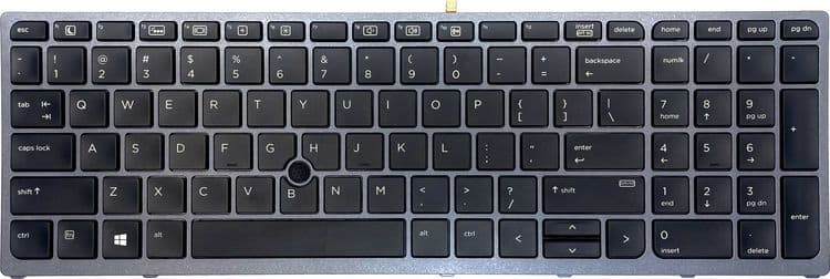 SKU: NKL003 Клавіатура для ноутбука HP ZBook 15 G3, 17 G3, 17 G4 Black/Grey - Image 1