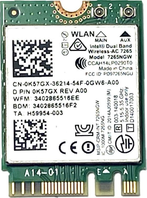 SKU: ZWIFI008 Wi-Fi модуль Intel Wireless-AC 7265 NGW (7265NGW) - Image 1