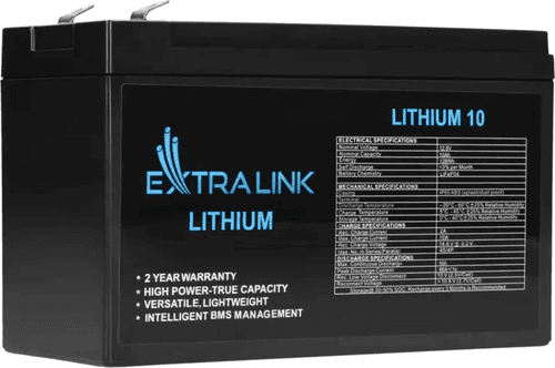 SKU: 11000147 Акумуляторна літієва батарея EXTRALINK LIFEPO4 12.8V 10AH, BMS - Image 1