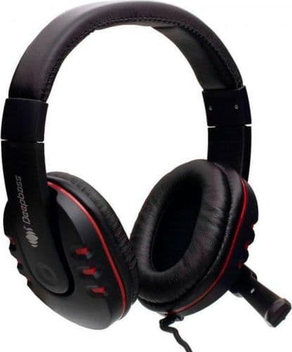 SKU: AKS043 Навушники дротові Deepbass Gaming 3.5 мм (mini-Jack) Black/Red (X11) - Image 1