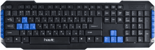 SKU: KL005 Клавіатура дротова Havit HV-KB327 USB Black (ENG / UA) - Image 1