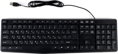 SKU: KL013 Клавіатура дротова Cobra OK-104 USB Black (ENG / RU / UA) - Image 1