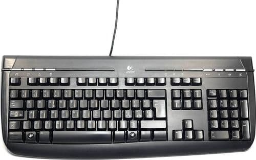 SKU: KL014 Клавіатура дротова Logitech Y-US76A USB Black (ENG) Вживаний - Image 1