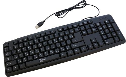 SKU: KL016 Клавіатура дротова Gembird KB-U-103-UA USB Black (ENG / RU / UA) - Image 1