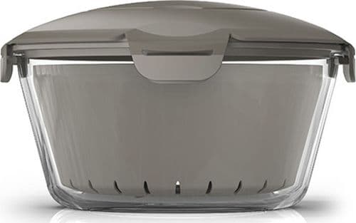 SKU: LPNHE773921632 Рисоварка для мікрохвильової печі PASABAHCE 4995829, сірий, 2,2 л (вживана) - Image 1