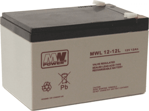 SKU: MWL 12-12 Акумулятор AGM MWL 12Ah 12V 10-12 років служби T1 - Image 1