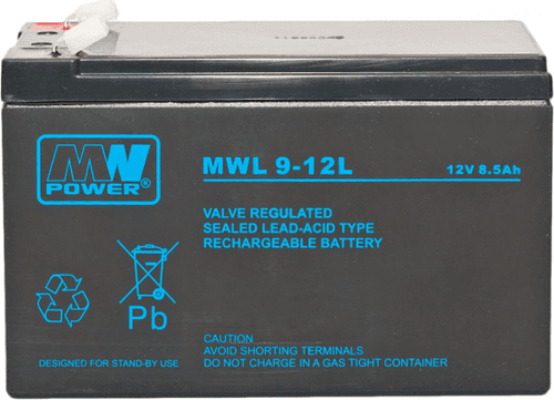 SKU: MWL 9-12B Акумулятор AGM MWL 9Ah 12V 10-12 років служби - Image 1