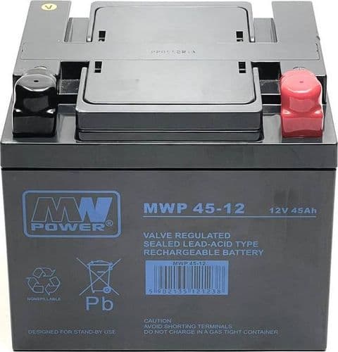 SKU: MWP 45-12 Акумулятор AGM MWP 45Ah 12V 12 років служби - Image 1