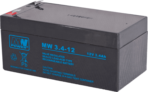 SKU: MW 3,4-12 Акумулятор AGM MW 3,4Ah 12V 6-9 років служби - Image 1