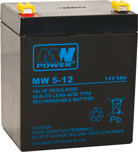 SKU: MW 5-12L Акумулятор AGM MW 5Ah 12V 6-9 років служби T2 - Image 1