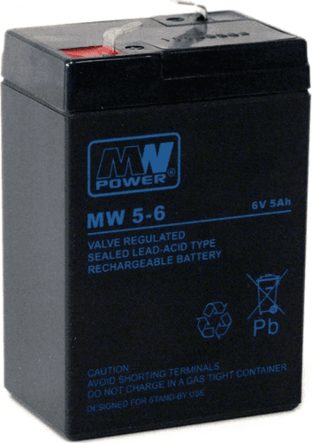 SKU: MW 5-6 Акумулятор AGM MW 5Ah 6V 6-9 років служби - Image 1