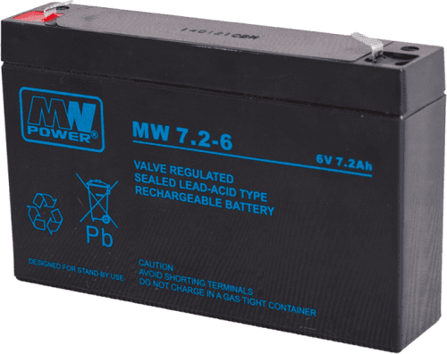 SKU: MW 7,2-6 Акумулятор AGM MW 7,2Ah 6V 6-9 років служби - Image 1